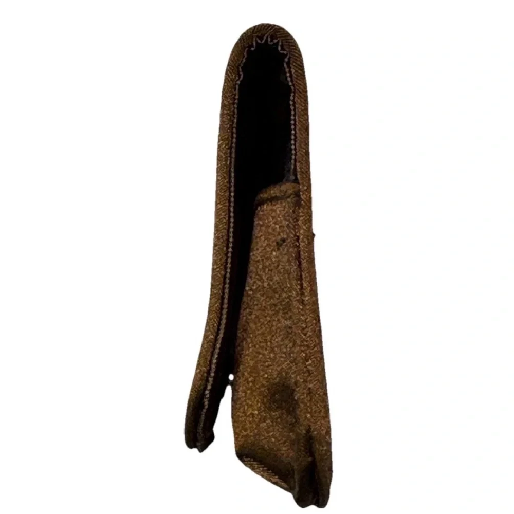 Earbud Case Sleek Shiny Bronze Brown Snap Closure